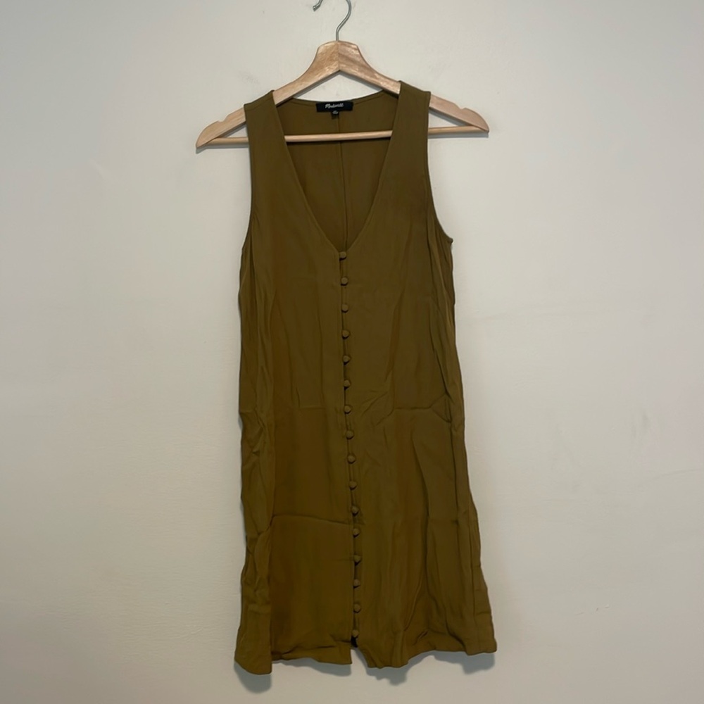 Madewell Women’s XS Full Button Down Sleeveless Tank Dress